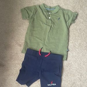 Nautica polo shirt &shorts matching set